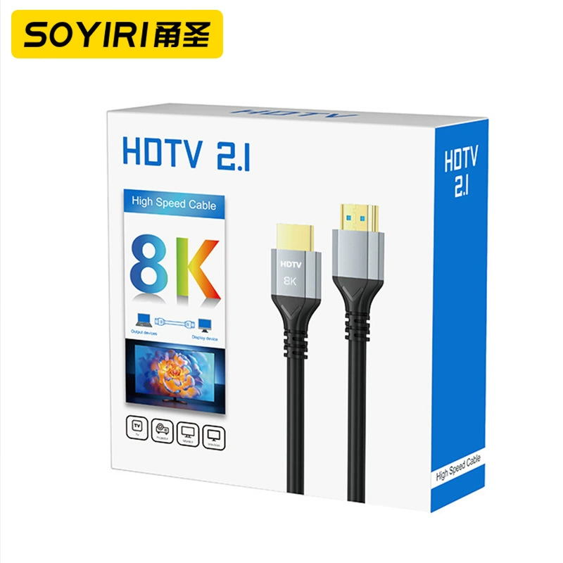 Кабель HDMI SOYIRI высокой четкости 4K8K для проектора, ТВ-приставки, PS5, компьютера, монитора, видеокабель