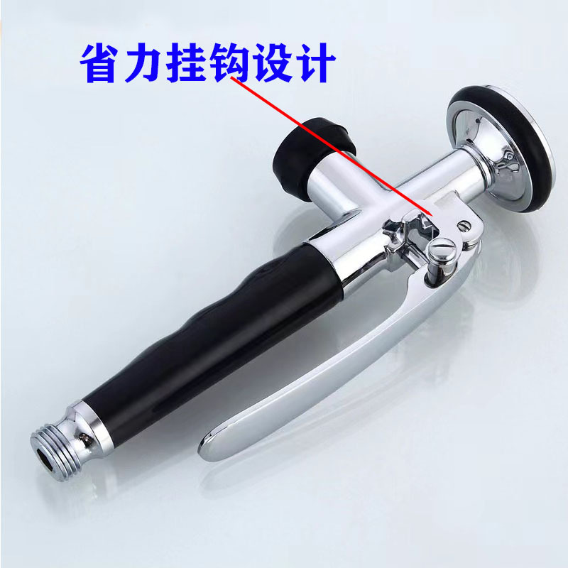 Copper plating small shower nozzle hand-held push-type spray gun head water outlet spring vegetable basin pull faucet booster nozzle