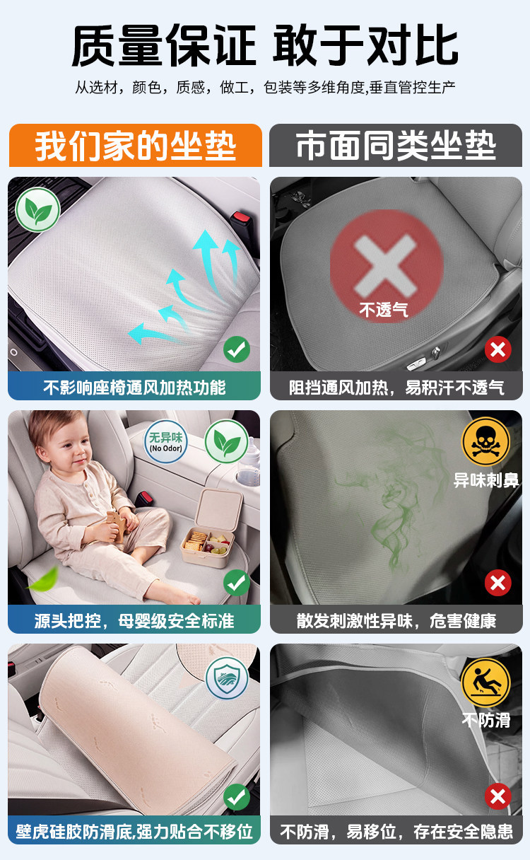 Suitable for Wei Brand Gaoshan 8/9/7 Car Seat Cushions, Special No-Tie Four-Season Universal Seat Covers, Ventilated and Breathable for Summer