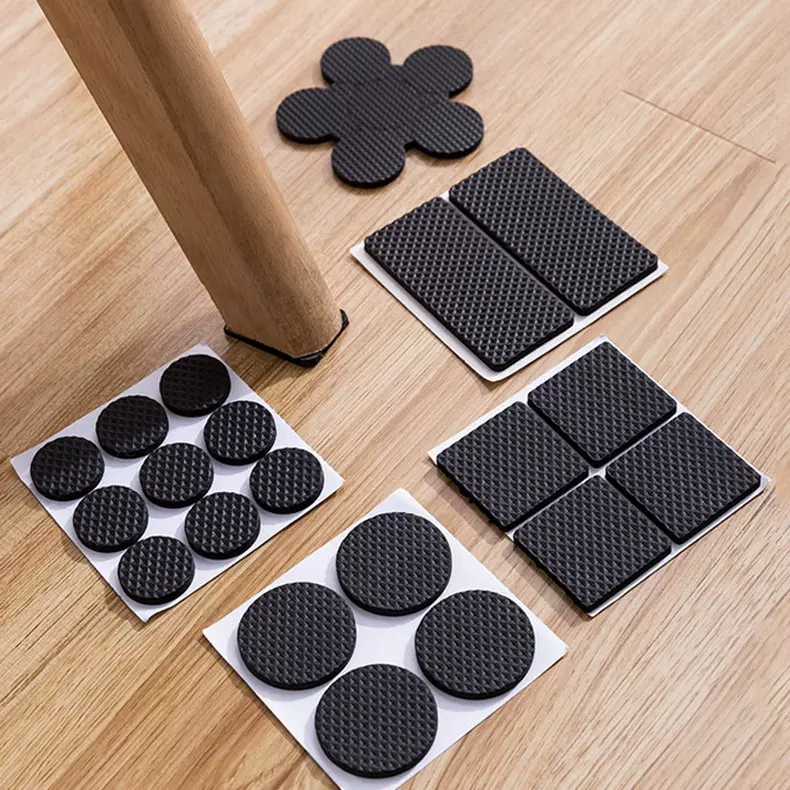 圆形背胶桌椅脚保护垫沙发家具海绵垫黑色减震胶垫防震减噪带背胶