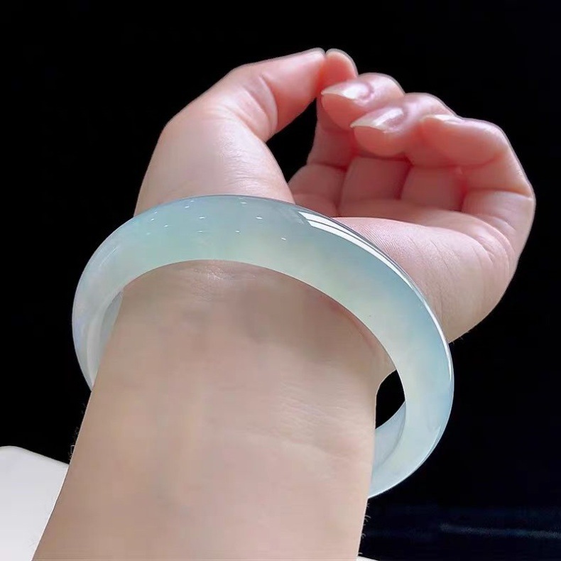 Vòng tay ngọc bích Miến Điện Laokeng băng hoa nổi, sáp, dưỡng ẩm, chính hãng (có giấy chứng nhận) — Miệng vòng 55-56mm, Miệng vòng 63mm, Miệng vòng 61-62mm, Thêm liên hệ với dịch vụ khách hàng chi tiết 4