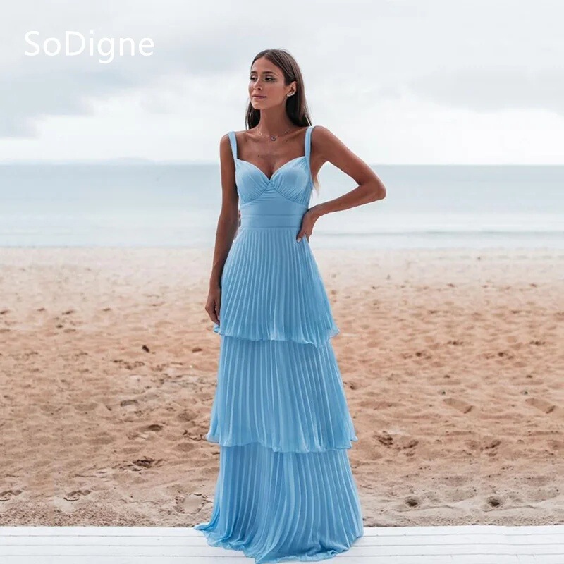 Evening Dress with Thin Straps, V-Neck, Formal Gown, Floor-Length Wedding Guest Ball Gown 2026 Evening Dress with Thin Straps, V-Neck, Formal Gown, Floor-Length Wedding Guest Ball Gown 2026