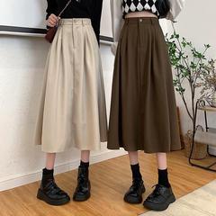 大きいサイズの半身のスカート春秋冬のフランス式のゆったりした傘のスカート