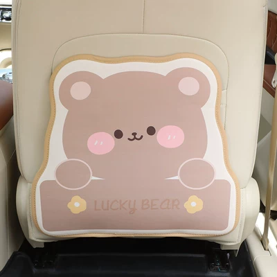 Car Anti-Kick Mat Rear Chair back anti-kick pad - three-dimensional-tulip-bear-short-anti-kick-pad