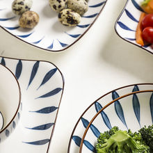 陶瓷盤子批發家用菜盤2-6個陶瓷餐具創意方盤異形盤簡約圓盤菜碟