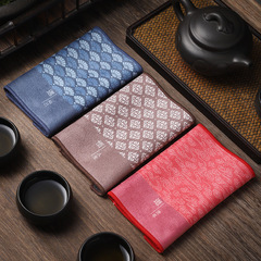 Double-sided velvet Chinese-style traditional painting, thickened Zen-inspired water-absorbent Japanese tea mat, tablecloth, pot-cleaning and dry-pouring tea towel, tea ceremony accessory