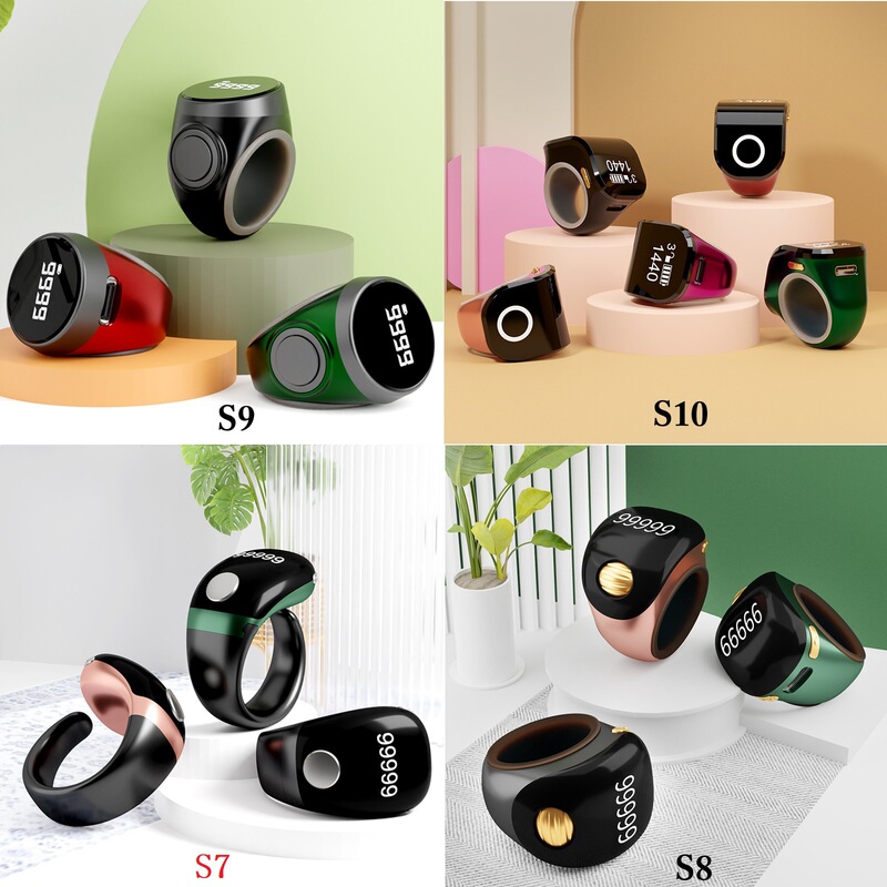 Beiqi Digital Beiqi Rechargeable Battery Ring Oled Screen Multifunctional Digital Counter Factory Direct Sales