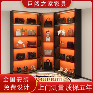 直播间展示柜转角烤漆陈列货柜形象柜衣服包包柜子鞋子展示架-阿里巴巴