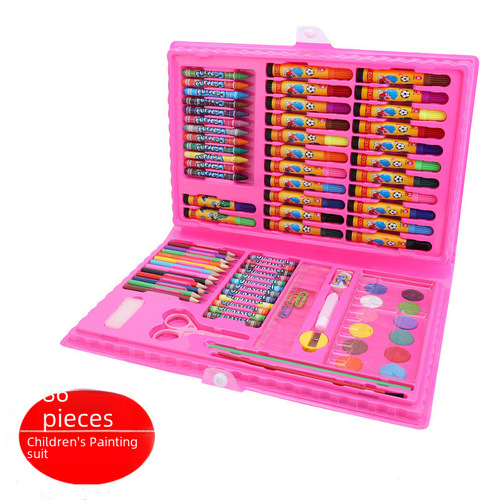 Wholesale 86-piece Children's Painting Set, Color Pencil Combo Stationery Student Watercolor Paint Pens, Prizes & Gift Set