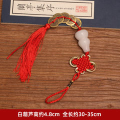 批發白葫蘆小掛件銅五帝錢門和門掛件古幣仿古家居掛飾