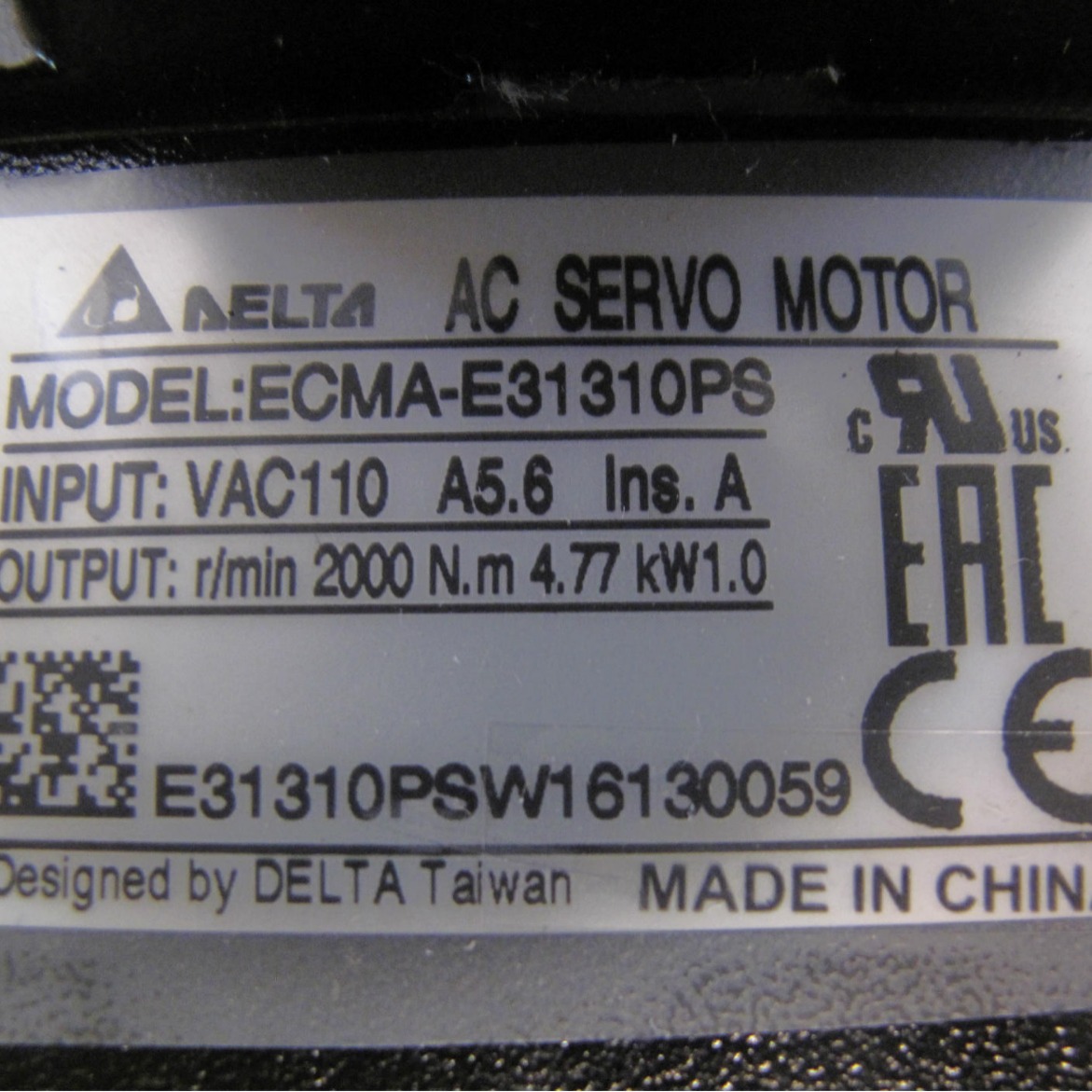 全新原装 ECMA-E31310PS  中达电通伺服电机  台达1KW马达