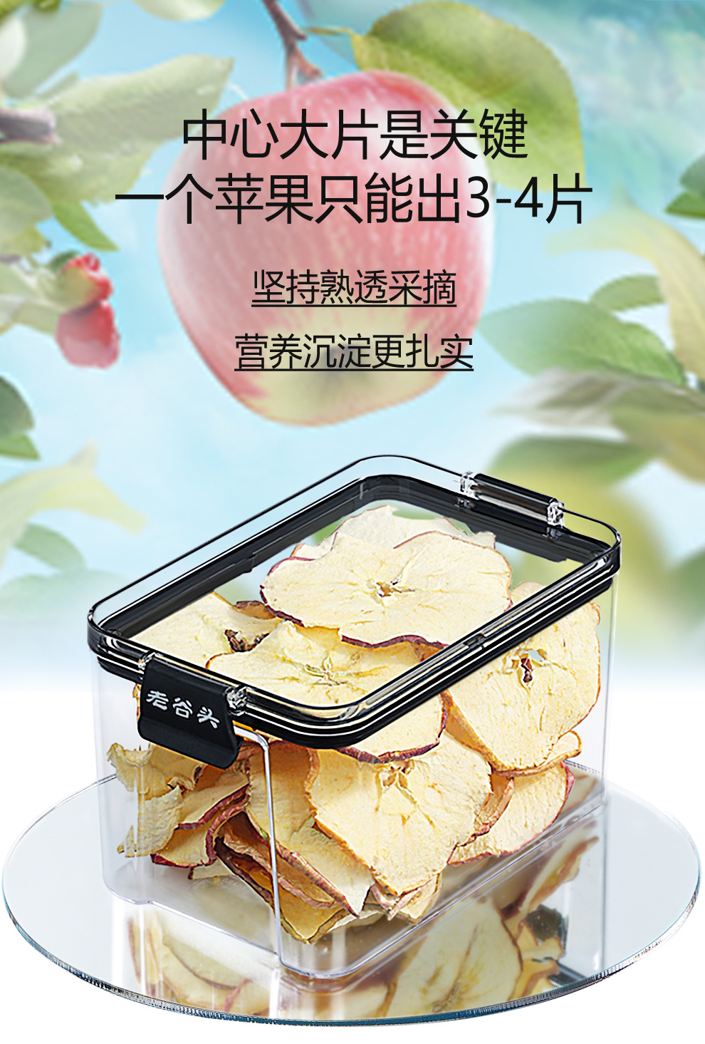 Dried Apple Slices Ready to Eat Cold Brew Fruit Tea Snack 120g overview