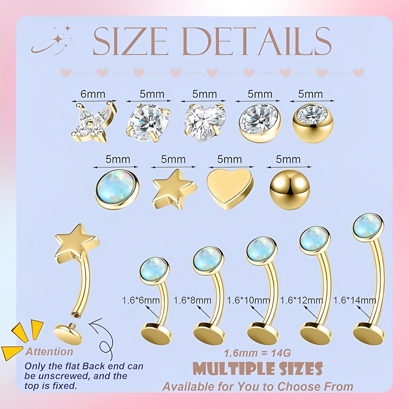 Piercing de umbigo elegante com zircônia e pérola em aço_voghion.com