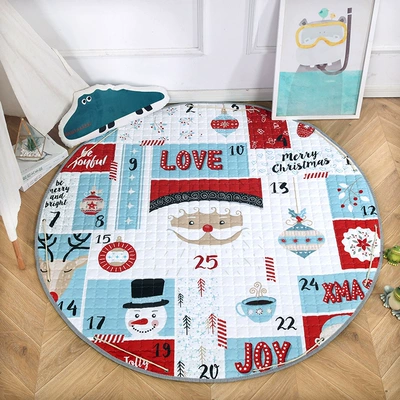 Avtomobil döşəmə paspasları: Cartoon Climbing Mat Storage Bag - christmas-gift-15-m-diameter-round-storage-mat