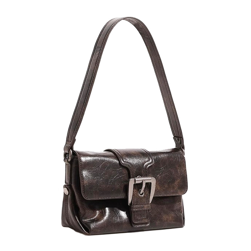 Maillard estilo 2024 primavera y verano nuevo estilo francés palo bolsa mujer retro todo partido picante chica textura portátil axila pequeña bolsa cuadrada