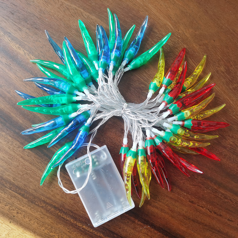 LED luces de colores de pimienta roja luces de cadena luces intermitentes Año Nuevo Navidad vacaciones decoración atmósfera luces Año Nuevo decoración del hogar iluminación