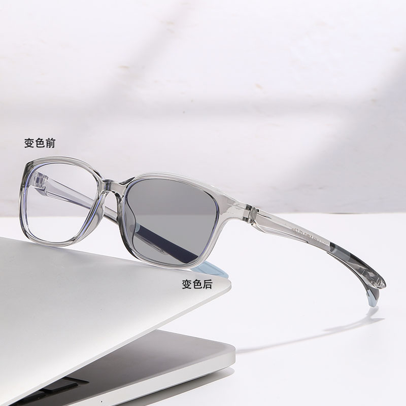 Zoom automático progresivo multifocal de doble uso de gafas de edad media y vieja transfronterizas TR90 gafas de edad anti-luz azul