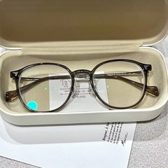 Lightweight New Retro Round Frame Reading Glasses for Women, Suitable for High Myopia, Anti-Blue Light, Square Round Face, Bare Frame, Korean Style