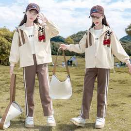 女童秋装棒球服2025新款儿童洋气运动服春秋款小学生10女孩两件套