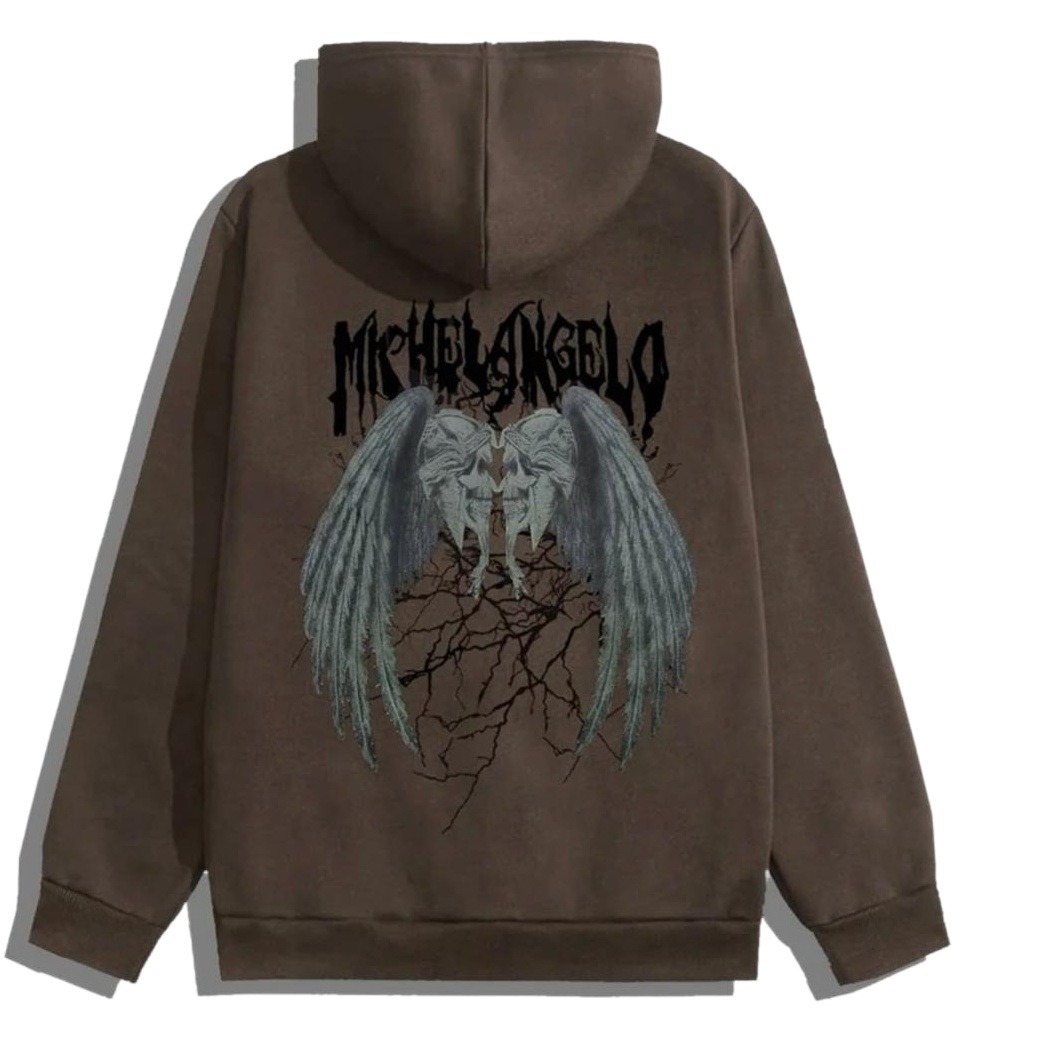 Sudadera con Capucha Holgada/Forrada de Felpa Estilo Pareja Transfronteriza, Moda Urbana, Estampado Hecho a Mano, Bolsillo, Chaqueta Y2K