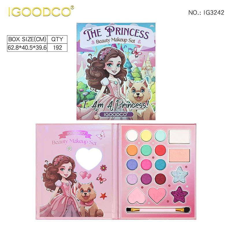 IGOODCO transfronterizo nueva sirena perlada matte eye shadow serie de dibujos animados eye shadow blush lips congelado maquillaje