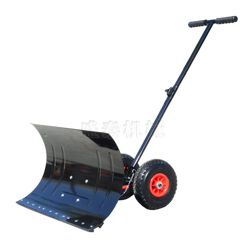 手推式推雪板  推雪揪带轮子 新款轮式推雪器 轮式铲雪器