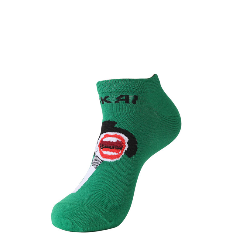 Male Japanese Monster Animation Socks Female Cotton Monster Story Sock Cartoon Personality Trend Boat Socks-5Prs 58 Undefined