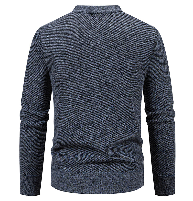 Cardigan Pour Homme à Manches Longues Et Col Montant Doublé En