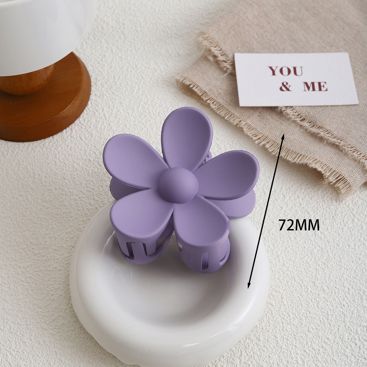 Light purple flower hairpin 8cm
