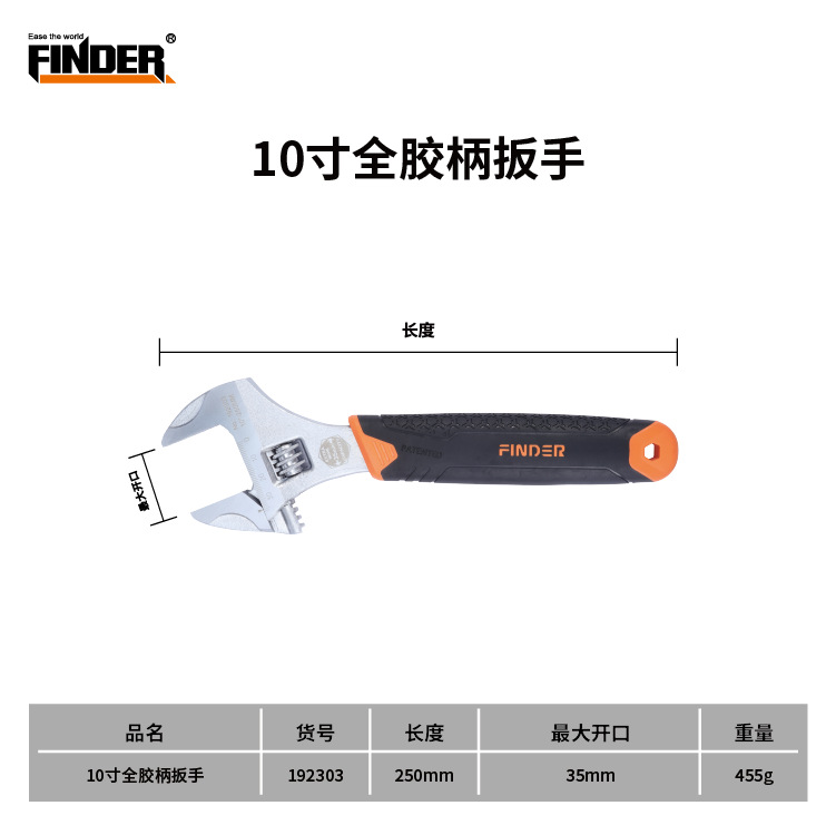 10 인치-풀 고무 라이브 렌치