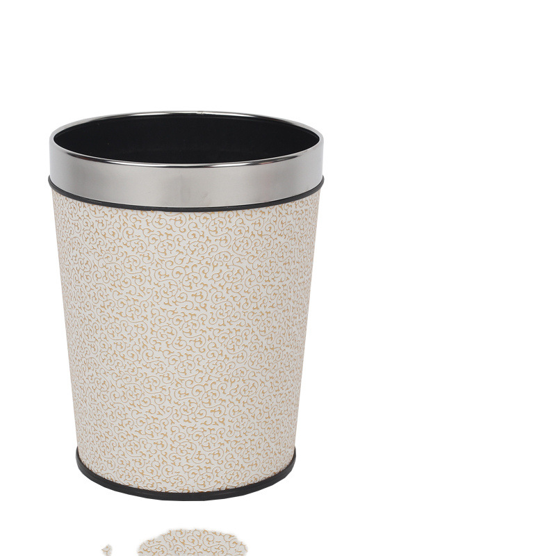 Directo de fábrica gran cubo de basura de cuero cónico creativo hogar cocina baño sala de estar cubo de basura Hotel