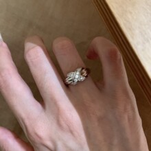 新款中古交叉戒指女轻奢高级感小众设计百搭复古活口可调节指环