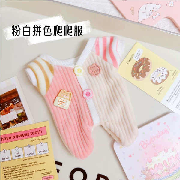 Pink white colored climbing clothes