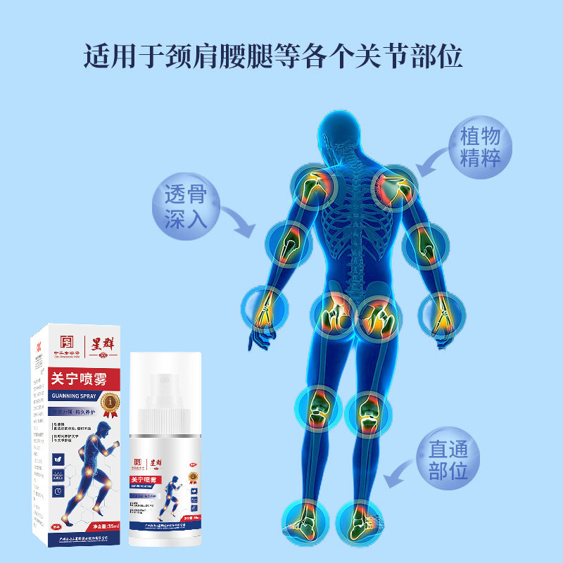 白雲山関節スプレー筋骨液首肩足腰膝関舒スプレー自己発熱透骨液関寧スプレー|undefined