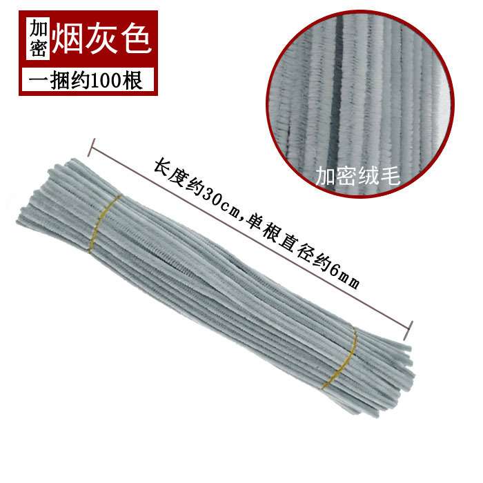 Varillas de felpa encriptadas de 42 colores, tiras para raíces de cabello, materiales populares para ramos hechos a mano, fabricante de varillas de felpa.