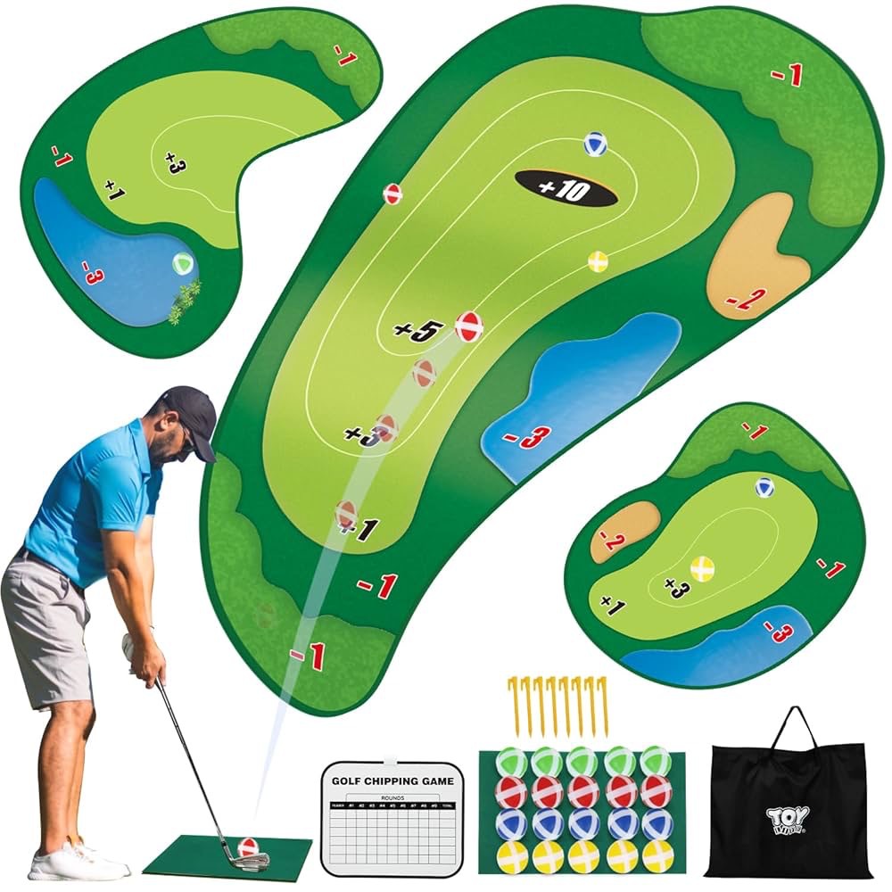 跨境专供新款休闲高尔夫游戏地垫亲子游戏高尔夫击球垫游戏垫子