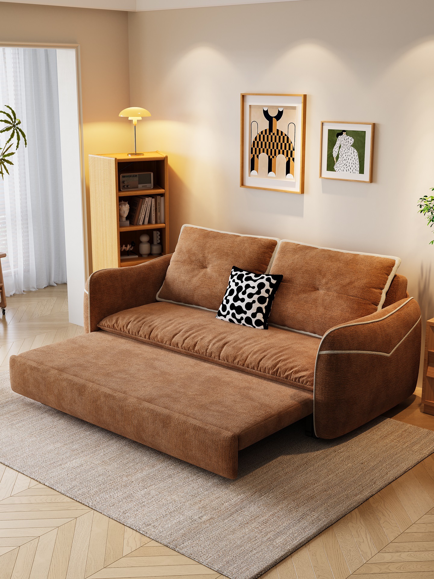 Folding Sofa Bed 2025 New Model for Small Apartments, Modern Minimalist Single or Double Retractable Sofa Bed