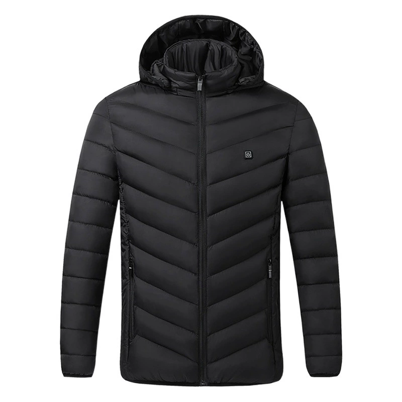 Трансграничная зимняя обогревающая хлопковая одежда мужская USB умная обогревающая одежда Пальто с капюшоном M09 электрическое отопление хлопковая стеганая одежда для мужчин и женщин