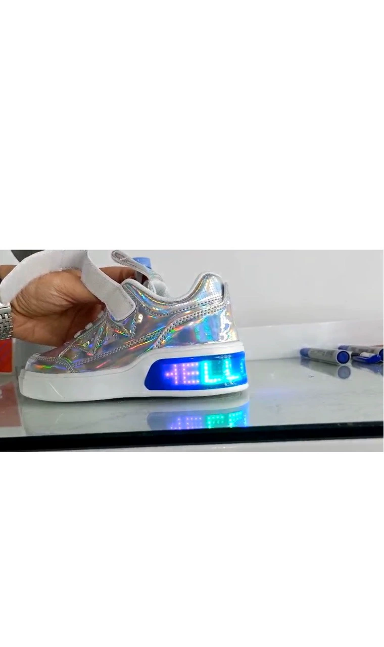 USB перезаряжаемый дисплей обуви свет письмо свет мешок Шляпа Маска дисплей с управлением мобильного телефона APP