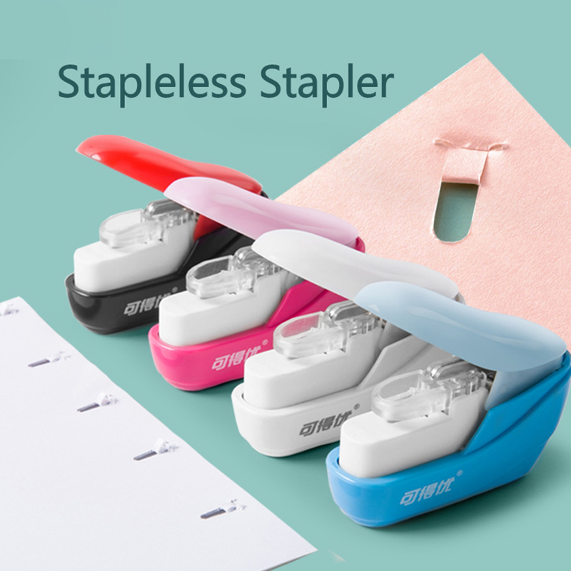 Book Paper Stapling Mini Portable Stapleless Stapler School