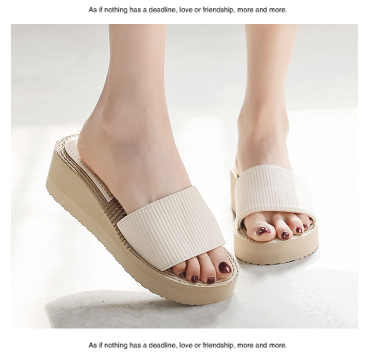 Women's Casual Solid Color Round Toe Slides Slippers display picture 5