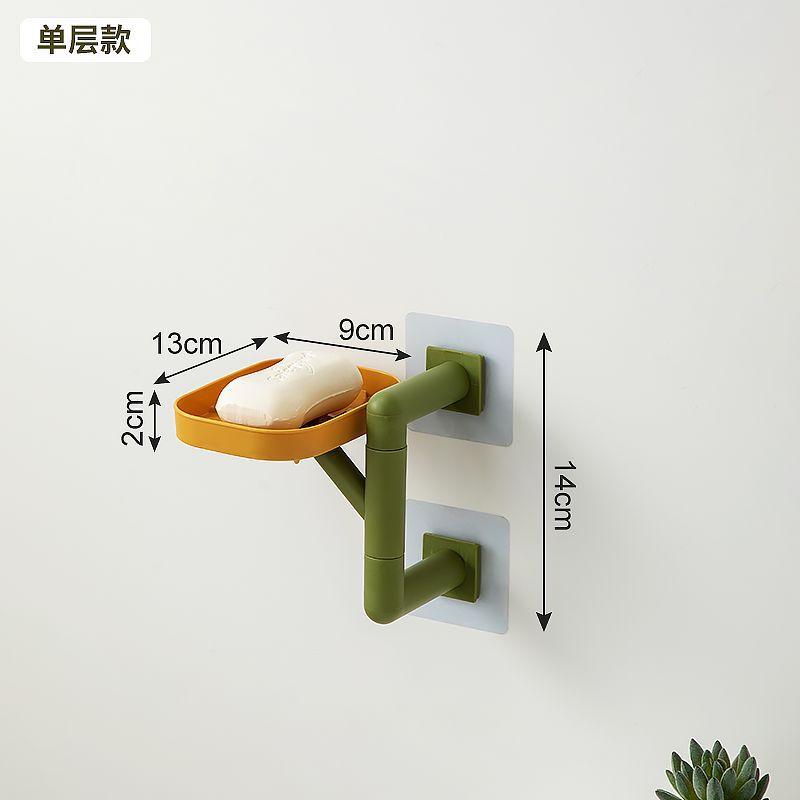 Caja de jabón colgada en la pared para inodoro giratorio drenaje de agua sin perforación de perforación de jabon multicapa colgada en la pared