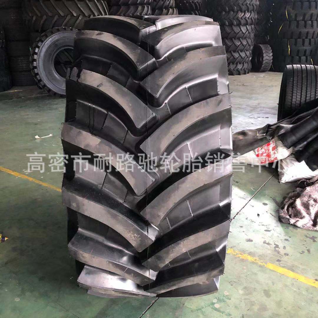 28L-26农业收割机前轮胎半高花中花R-2旱田水田28l-26加宽配钢圈