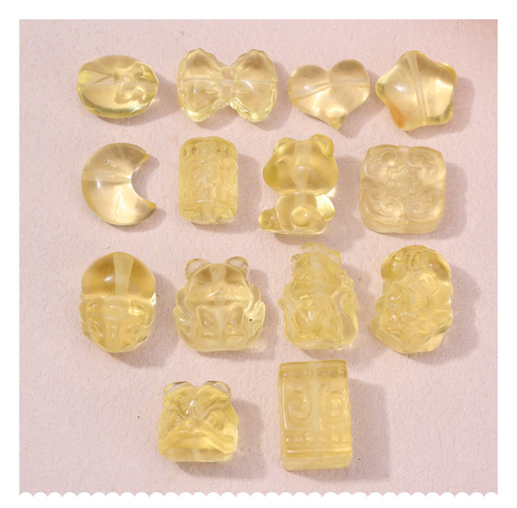 Piezoelectric Citrine Moon Love Bead Accessories DIY Bow Bracelet Necklace Bracelet Accessories in stock