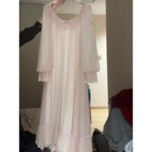 仅用于产品展示勿拍-宫廷风睡裙女款春秋季长袖长版法式高级感公