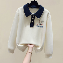 初中生卫衣女2024新款秋装少女大童长袖t恤高中学生春秋洋气上衣