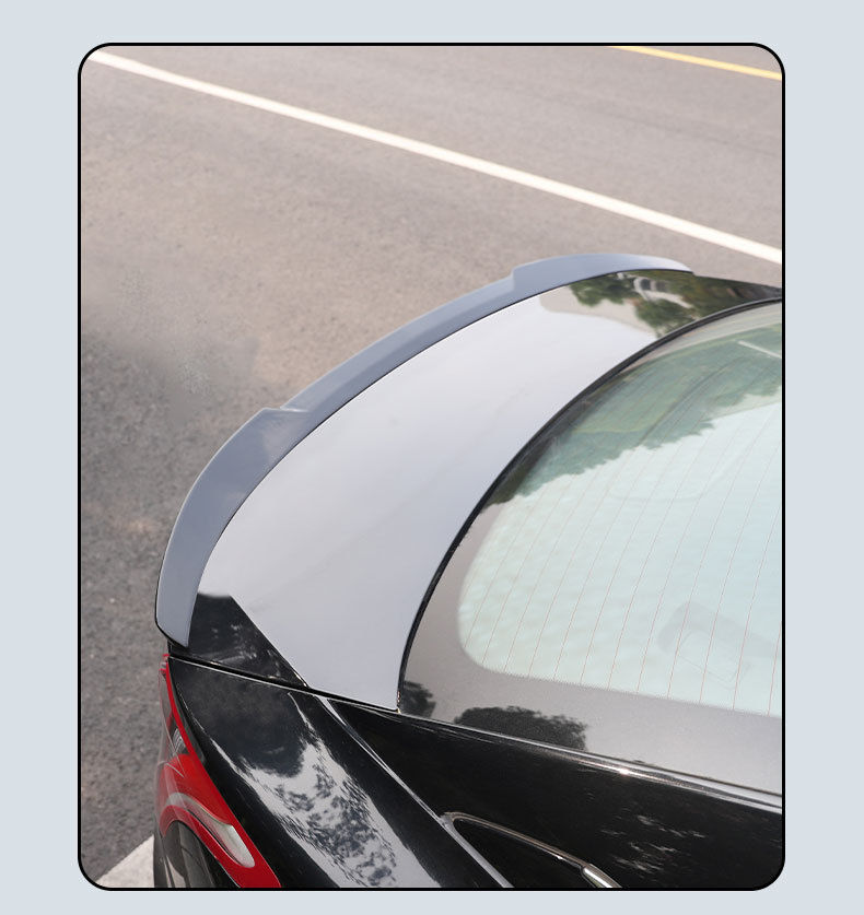 Suitable for Hongqi E-Qm5 Car Rear Wing Blade Sports Carbon Fiber Pattern Punch-Free Compliant New Fixed Wing