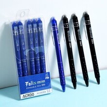 按动可擦笔0.5mm子弹头摩易擦晶蓝中性笔芯 学生专用热可擦笔文具