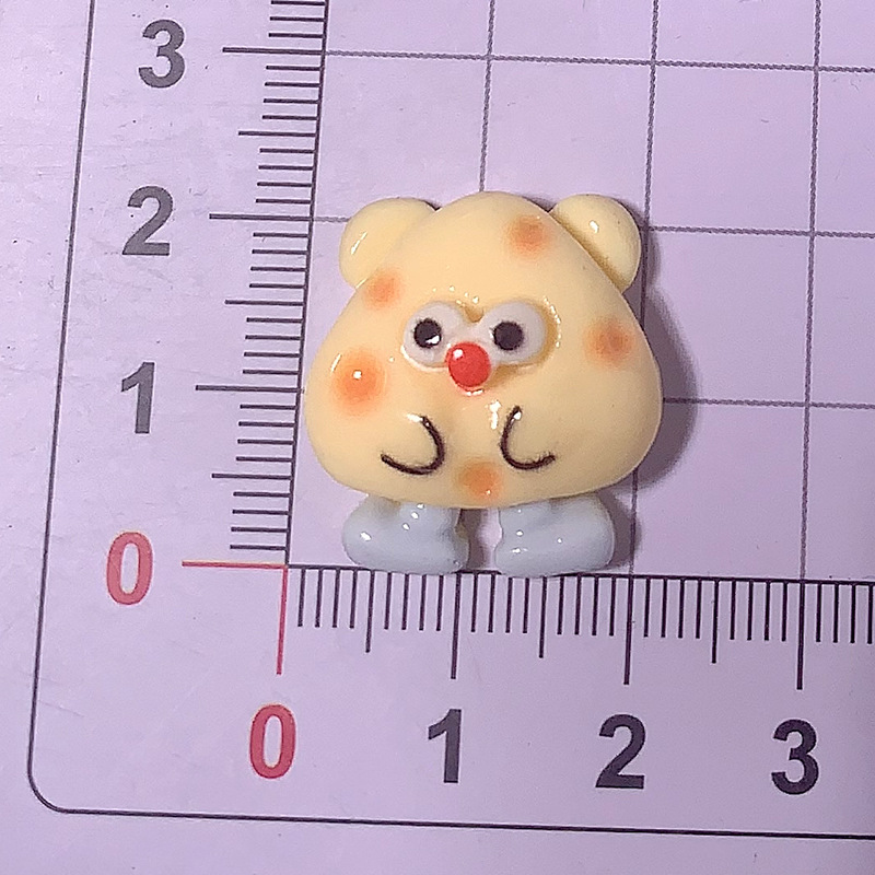 Nuevo pie galletas queso simulación de alimentos juegan accesorios de resina DIY accesorios de pegamento de crema material de cuerda de pelo