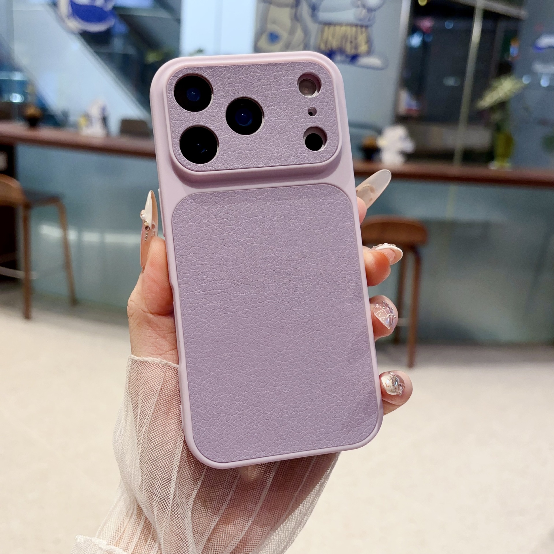 Funda con Ventana para iPhone 16 17 18 Pro de Silicona con Protección contra Caídas y Anti-huellas